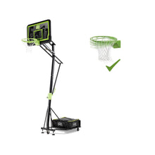 Load image into Gallery viewer, EXIT Galaxy portable basketball backboard on wheels with dunk hoop - black edition
