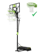 Load image into Gallery viewer, EXIT Polestar portable basketballboard with dunk hoop - green/black
