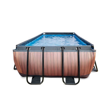 Load image into Gallery viewer, EXIT Wood pool 400x200x100cm, 540x250x100cm with sand filter pump - brown
