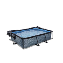 Load image into Gallery viewer, EXIT Stone pool 220x150x65cm, 300x200x65cm with dome and filter pump - grey
