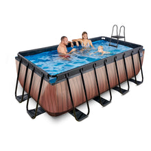 Load image into Gallery viewer, EXIT Wood pool 400x200x122cm, 540x250x122cm with sand filter pump - brown
