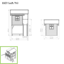 Load image into Gallery viewer, EXIT Loft 750 wooden playhouse
