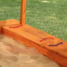 Load image into Gallery viewer, Outdoor Sandbox with Canopy - Navy &amp; White
