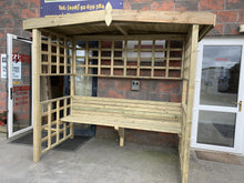 Load image into Gallery viewer, Wooden Arbour Pergola With Seating
